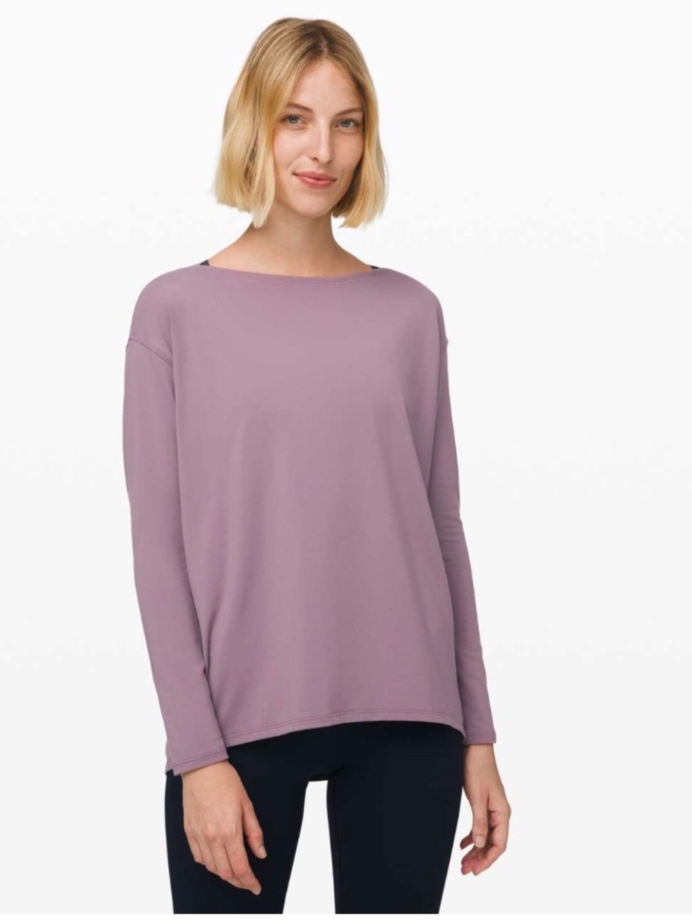 Lulu Lemon Back in Action Longsleeve Frosted Mulberry Size 6